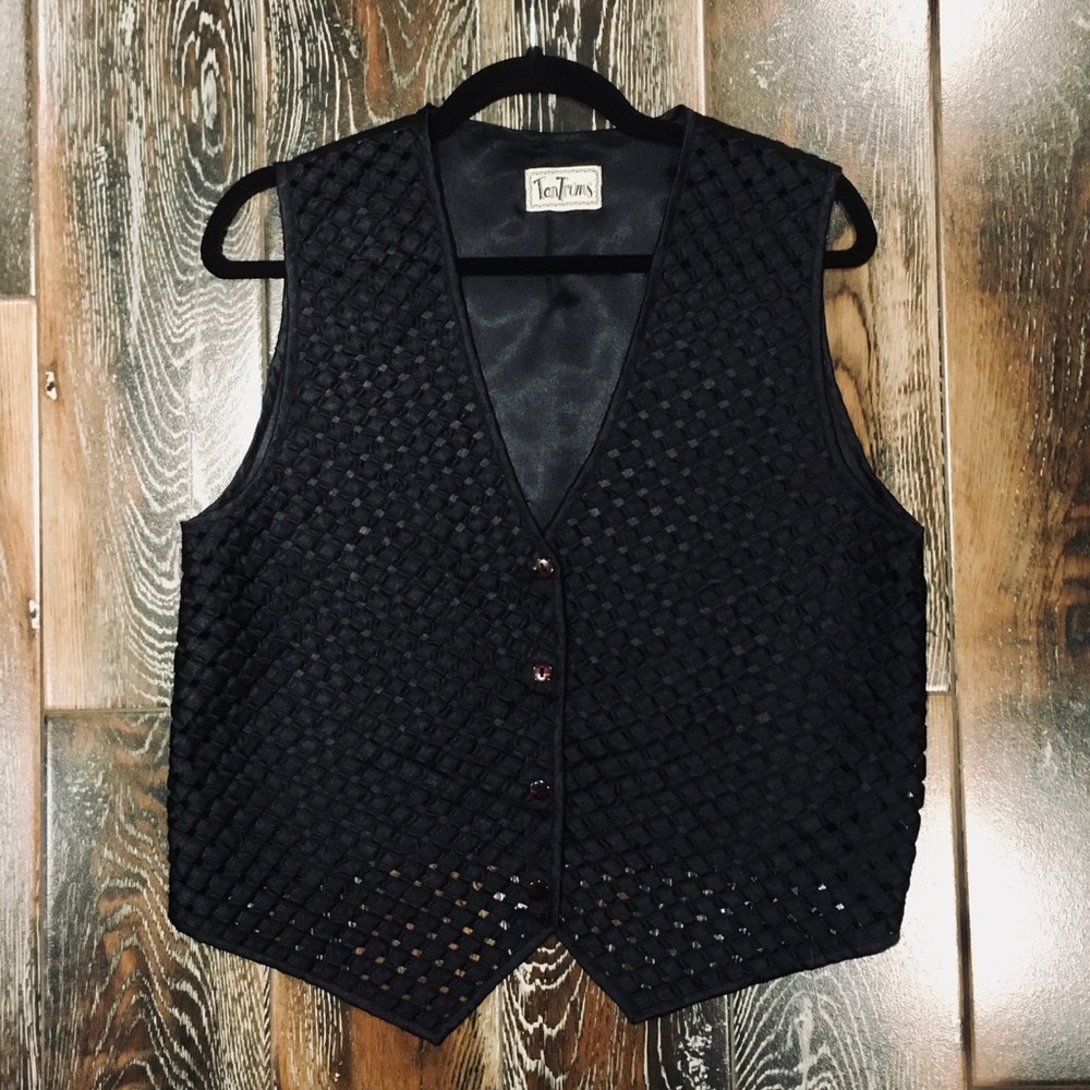 VTG Tantrums Textured Black Vest